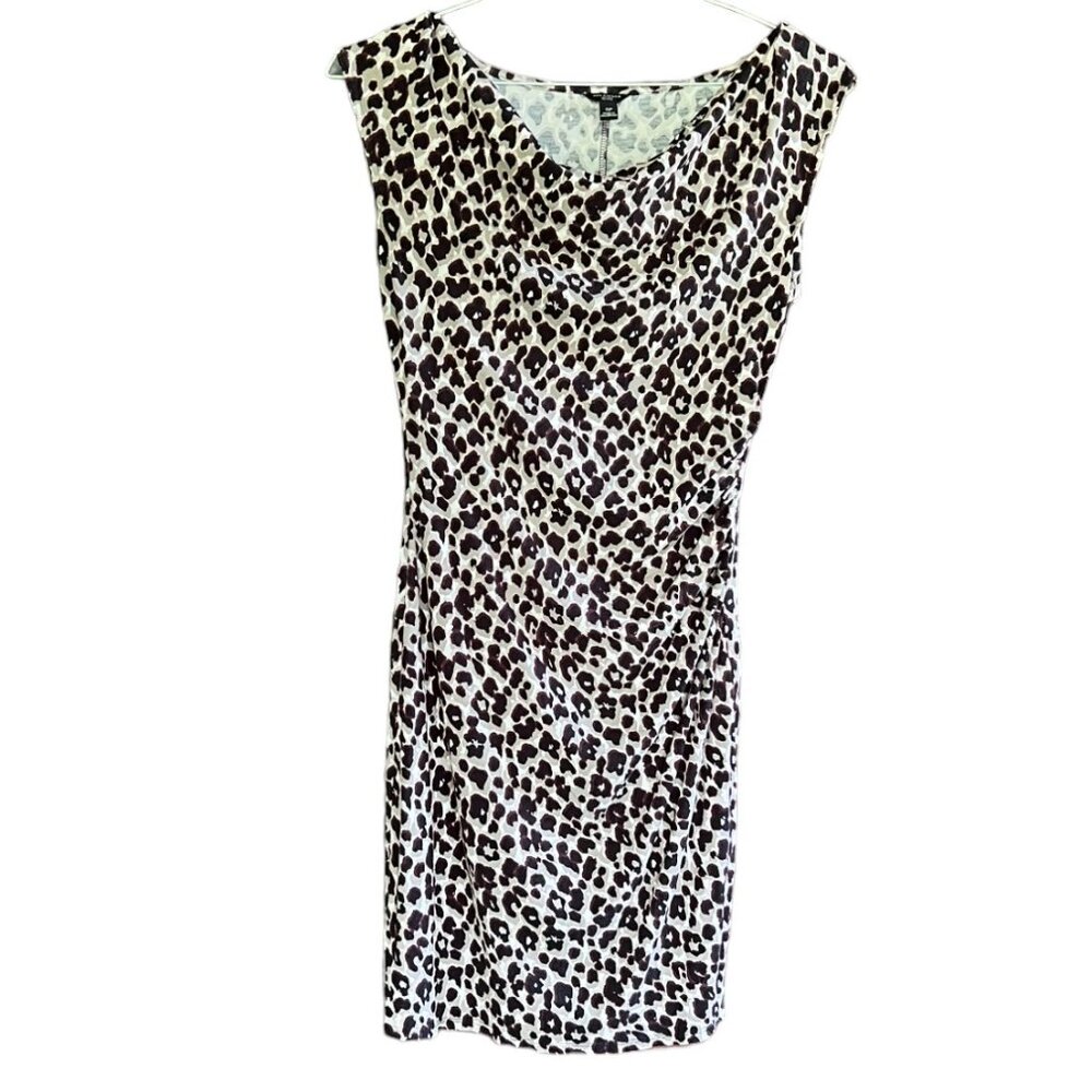 Ann Taylor Petite Leopard Print Rayon/Spandex Sleeveless Dress, Size SP